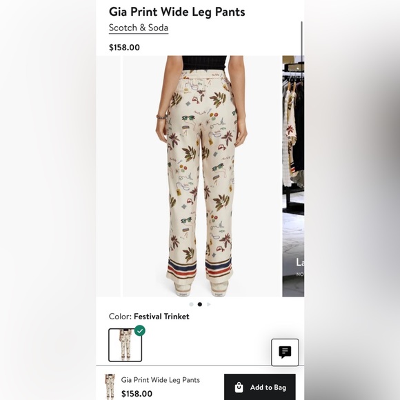 Scotch & Soda Gia Print Wide Leg Pants - Picture 3 of 8